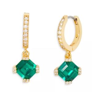 🆕KATE SPADE Earrings with Accent Emerald Stones